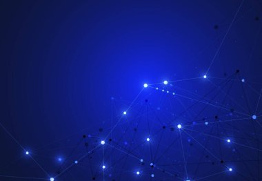 Abstract technology dot and line connection digital hi tech design concept background. Space for text. Vector illustration