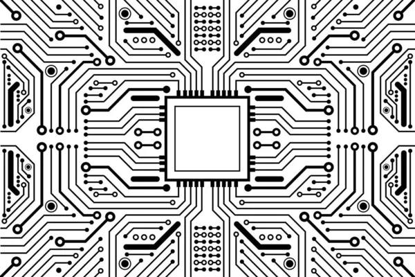 Αφηρημένο Φόντο Υφή Πλακέτας Κυκλώματος Τεχνολογίας Ηλεκτρονική Απεικόνιση Μητρικής Πλακέτας — Διανυσματικό Αρχείο