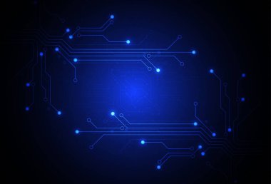 Abstract digital background with technology circuit board texture. Electronic motherboard illustration. Communication and engineering concept. Vector illustration