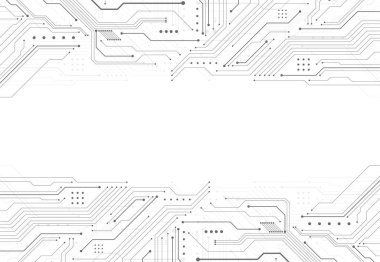 Abstract digital background with technology circuit board texture. Electronic motherboard illustration. Communication and engineering concept. Vector illustration