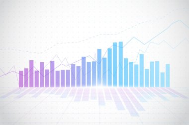 Business candle stick graph chart of stock market investment trading on white background design. Bullish point, Trend of graph. Vector illustration
