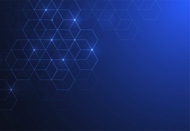 Abstract technology lines and dots connection background. Geometric design. Vector illustration