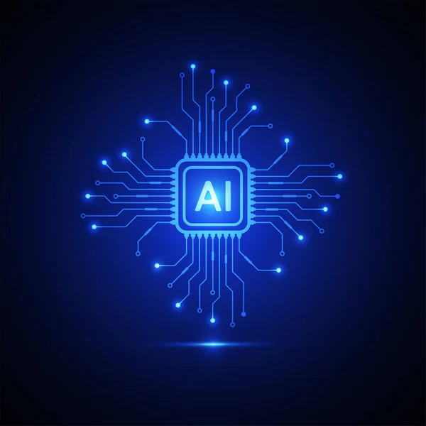 Sztuczna Inteligencja Projekt Uczenia Maszynowego Inteligentna Technologia Sieciowa Ilustracja Wektora — Wektor stockowy