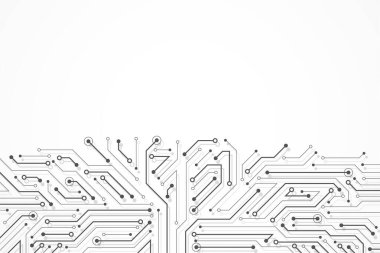 Abstract background with technology circuit board texture. Electronic motherboard illustration. Communication and engineering concept. Vector illustration