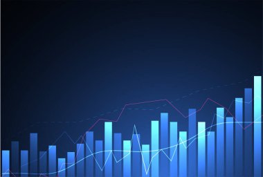 Business candle stick graph chart of stock market investment trading on white background design. Bullish point, Trend of graph. Vector illustration