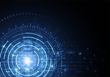 Abstract futuristic digital technology concept, High computer, Vector background