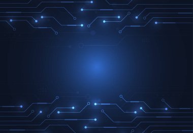 Abstract digital background with technology circuit board texture. Electronic motherboard illustration. Communication and engineering concept. Vector illustration