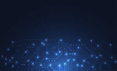 Abstract digital background with technology circuit board texture. Electronic motherboard illustration. Communication and engineering concept. Vector illustration