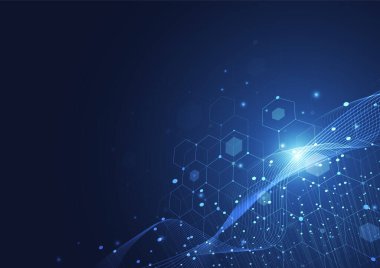 Abstract technology background with Big data. Internet connection, abstract sense of science and technology analytics concept graphic design. Vector illustration