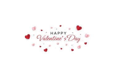 Happy valentine day. with creative love composition of the hearts. Vector illustration