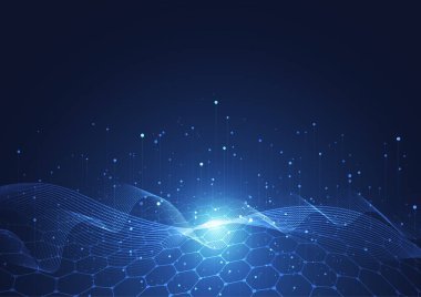 Abstract digital background with technology circuit board texture. Electronic motherboard illustration. Communication and engineering concept. Vector illustration