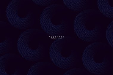 Akan eğri parçacıkları ile soyut arkaplan. Modern noktalar desen tasarım elementi. Gelecekçi teknoloji konsepti. Vektör illüstrasyonu