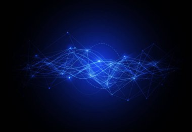 Teknoloji ile soyut bir geçmiş. Elektronik bağlantı tasarımı. İletişim ve mühendislik konsepti. Vektör illüstrasyonu