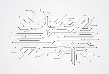Abstract digital background with technology circuit board texture. Electronic motherboard illustration. Communication and engineering concept. Vector illustration