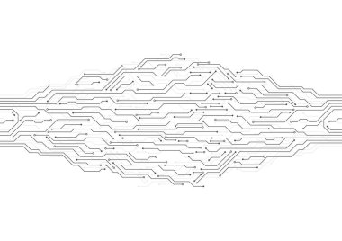 Abstract background with technology circuit board texture. Electronic motherboard illustration. Communication and engineering concept. Vector illustration