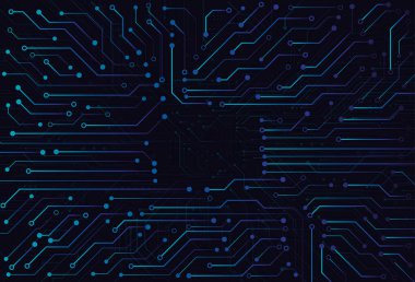 Abstract digital background with technology circuit board texture. Electronic motherboard illustration. Communication and engineering concept. Vector illustration