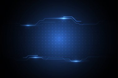 Soyut hud ui futuristik teknoloji element tasarımını şekillendirir. Vektör illüstrasyonu