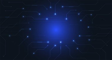 Abstract background with technology circuit board texture. Electronic motherboard illustration. Communication and engineering concept. Vector illustration