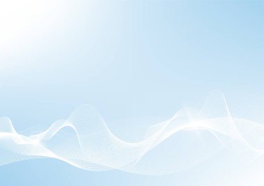 Mavi ve beyaz soyut arkaplan ve akıcı tasarım. Vektör İllüstrasyonu