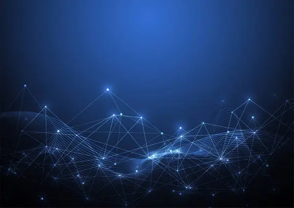 İnternet bağlantısı soyut bilim ve teknoloji grafik tasarım anlayışı. Vektör illüstrasyonu