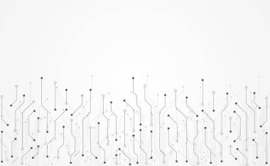 Abstract background with technology circuit board texture. Electronic motherboard illustration. Communication and engineering concept. Vector illustration