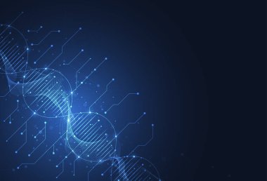 Soyut bilim şablonu. Teknoloji yapısı molekül çizgileri ve noktalar bağlantısı. DNA, Tıbbi, Kimya içeren duvar kağıdı ya da afiş.