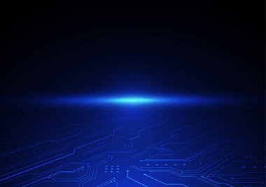Abstract digital background with technology circuit board texture. Electronic motherboard illustration. Communication and engineering concept. Vector illustration