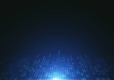 Abstract background with technology circuit board texture. Electronic motherboard illustration. Communication and engineering concept. Vector illustration