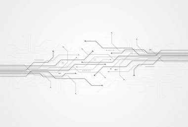Abstract digital background with technology circuit board texture. Electronic motherboard illustration. Communication and engineering concept. Vector illustration
