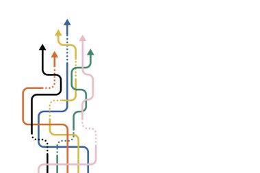 Financial growth arrows with colorful. Vector illustration