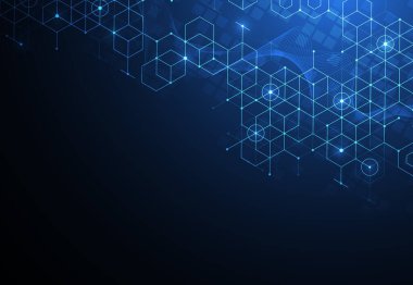 Soyut engelleme dijital teknoloji konsepti. Büyük veri tasarımı. Vektör illüstrasyonu