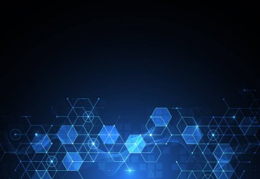 Soyut engelleme dijital teknoloji konsepti. Büyük veri tasarımı. Vektör illüstrasyonu