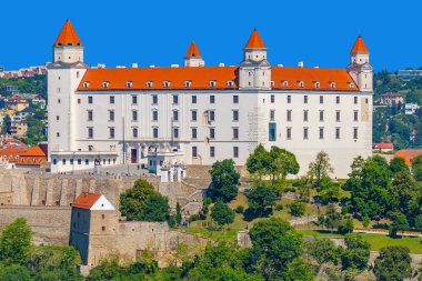 Slovakya 'daki Bratislava Kalesi manzarası