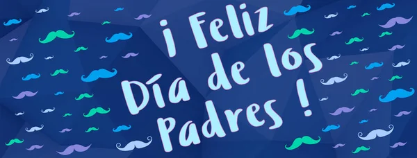 Cartão Azul Marinho Para Dia Pai Com Muitos Bigodes Azuis — Fotografia de Stock
