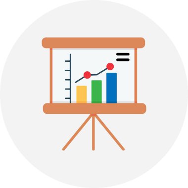 Growth Char Creative Icons Desig