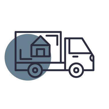 Moving Truck Creative Icons Desig
