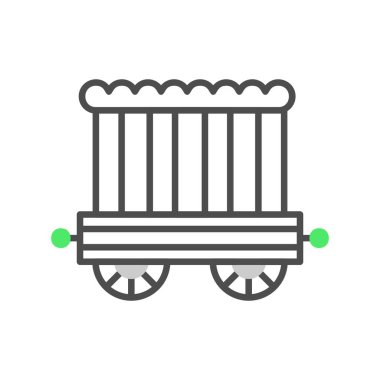 Circus Carriage Creative Icons Desig