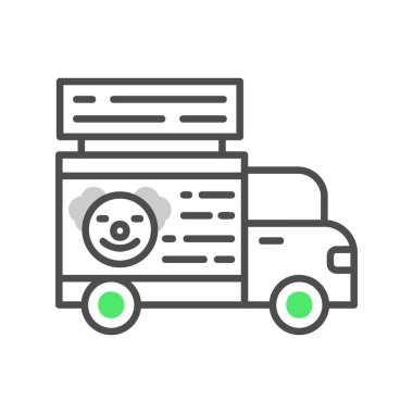 Circus Van Creative Icons Desig