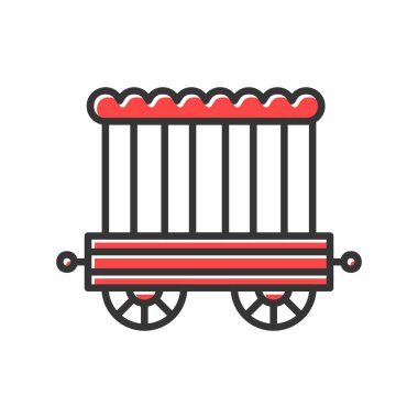 Circus Carriage Creative Icons Desig