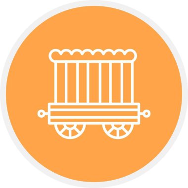 Circus Carriage Creative Icons Desig