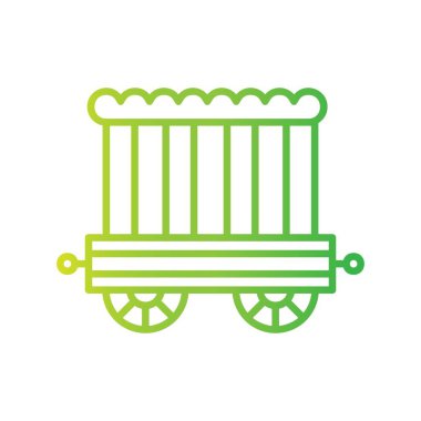 Circus Carriage Creative Icons Desig