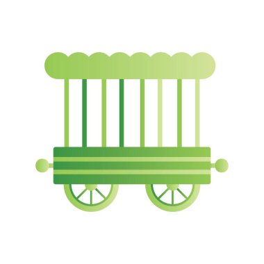 Circus Carriage Creative Icons Desig