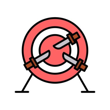 Knife Throw Creative Icons Desig