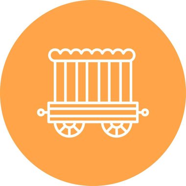 Circus Carriage Creative Icons Desig