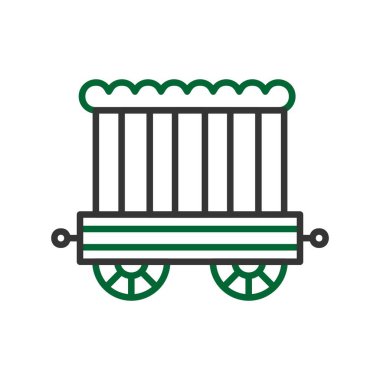 Circus Carriage Creative Icons Desig