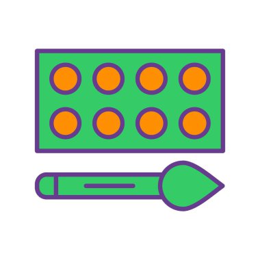 Watercolor Creative Icons Desig