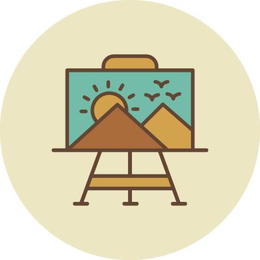 Paint Canvas Creative Icons Desig