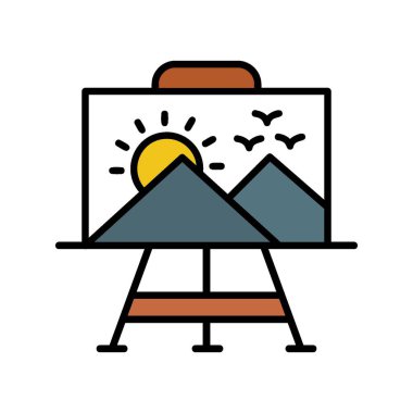 Paint Canvas Creative Icons Desig