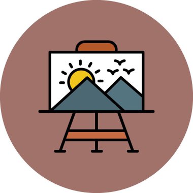 Paint Canvas Creative Icons Desig