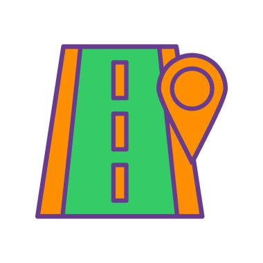 Yol Konumu Yaratıcı Simgeler Tasarımı